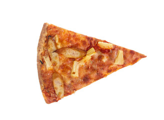 Slice of fresh pizza  isolated on white