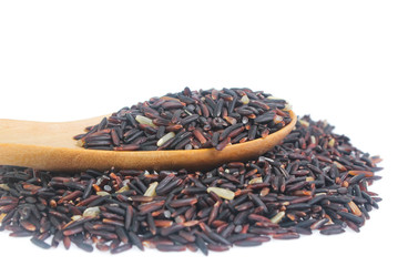 red rice isolated on white