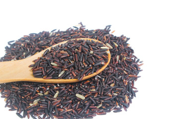 red rice isolated on white