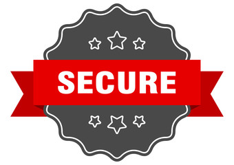 secure red label. secure isolated seal. secure