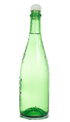 green bottle isolated on white