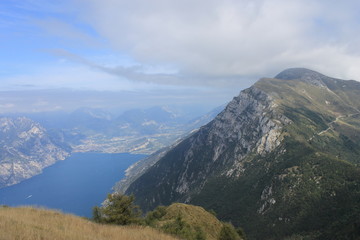 View from the mountain to the lake