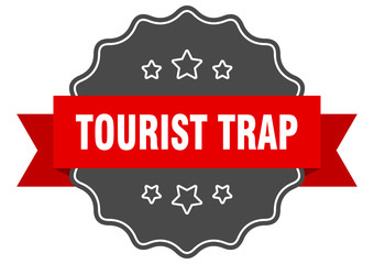 Fototapeta premium tourist trap red label. tourist trap isolated seal. tourist trap
