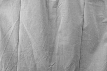 White wrinkly, crumpled canvas texture and background