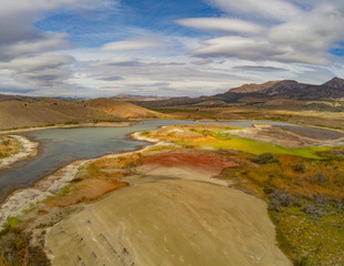 Audacious aerial Photography of the vibrant and  photogenic John Day Fossil Beds and the iridescent...
