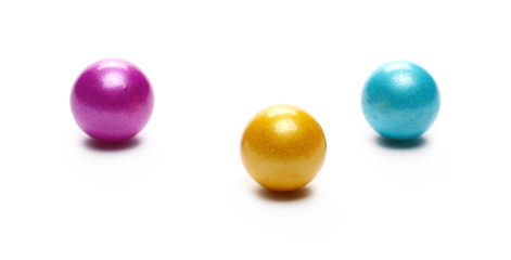 Decorative colorful balls isolated on white background