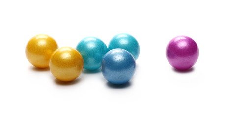Decorative colorful balls isolated on white background