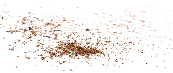 Tobacco pile isolated on white background