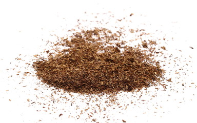 Tobacco pile isolated on white background