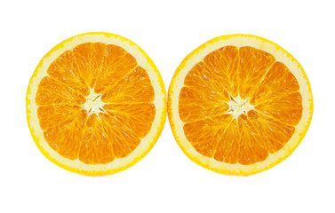 Orange fruit isolated on white background