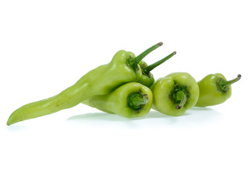 green pepper isolated on a white background