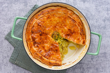 Tarte saviesanne - puff pastry of Raclette cheese
