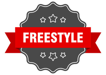 freestyle red label. freestyle isolated seal. freestyle
