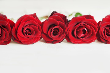 red roses, greeting card template