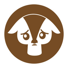 Dachshund standing on hind legs icon.