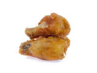 fried leg chicken isolated
