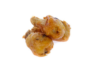 fried leg chicken isolated