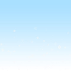 Sparse snowfall Christmas background. Subtle flyin