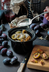 Plums for tasty jam