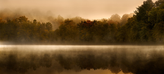 Morning Mist over Scarlet Oak Lake