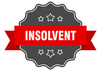 insolvent red label. insolvent isolated seal. insolvent