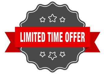 Obraz premium limited time offer red label. limited time offer isolated seal. limited time offer