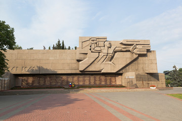 Memorial of the heroic defense of Sevastopol 1941-1942 on Nakhimov Square in the hero city of Sevastopol, Crimea