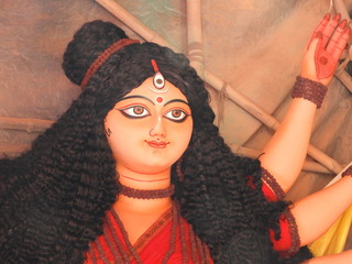 Goddess Durga. Idols are making in Kumortuli, Kolkata by clay and soil. These are captured in OCT...
