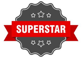 superstar red label. superstar isolated seal. superstar
