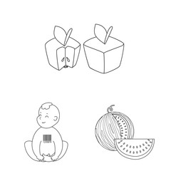 Vector illustration of genetic and science logo. Collection of genetic and organic stock symbol for web.