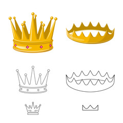 Vector illustration of medieval and nobility icon. Set of medieval and monarchy stock vector illustration.