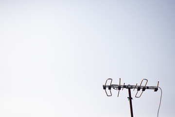 Photos of aerial receivers in old-fashioned technology