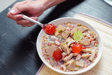 Yum (Thai food) - Soft focus