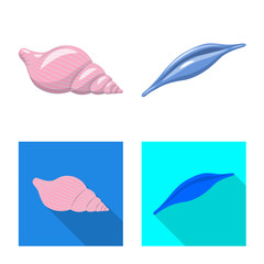 Vector illustration of animal and decoration icon. Collection of animal and ocean stock symbol for web.