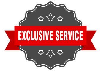 exclusive service red label. exclusive service isolated seal. exclusive service