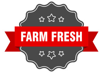 farm fresh red label. farm fresh isolated seal. farm fresh