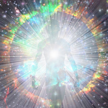 Shining aura and rays of light