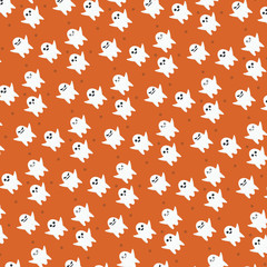 halloween pattern with ghosts vector design