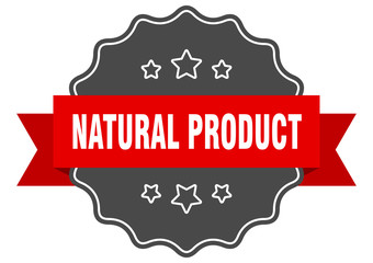 Obraz premium natural product red label. natural product isolated seal. natural product