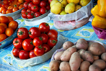 fresh vegetables and fruits