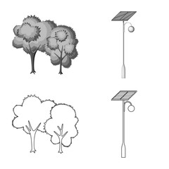 Vector design of urban and street icon. Collection of urban and relaxation stock vector illustration.