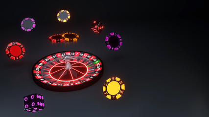 Roulette Wheel Concept - 3D Illustration