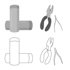 Vector design of technology and taste icon. Collection of technology and trendy stock vector illustration.