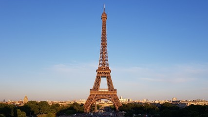 Naklejka premium Eiffel tower near Paris in France