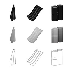 Vector illustration of soft and clean sign. Set of soft and household stock symbol for web.