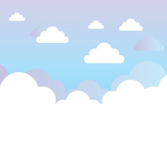 Abstract background with blue clouds