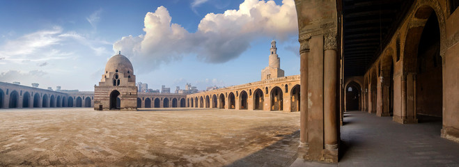 The Mosque of Ahmad Ibn Tulun is Cairo's oldest mosque located in the Islamic area, Egypt.