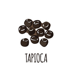 Tapioca icon in flat style isolated on white background.