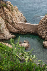 Costa Brava coastline on a gloomy day