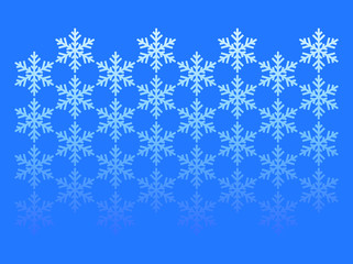 Fototapeta na wymiar Winter snowflake pattern isolated on blue background. vector illustration image.